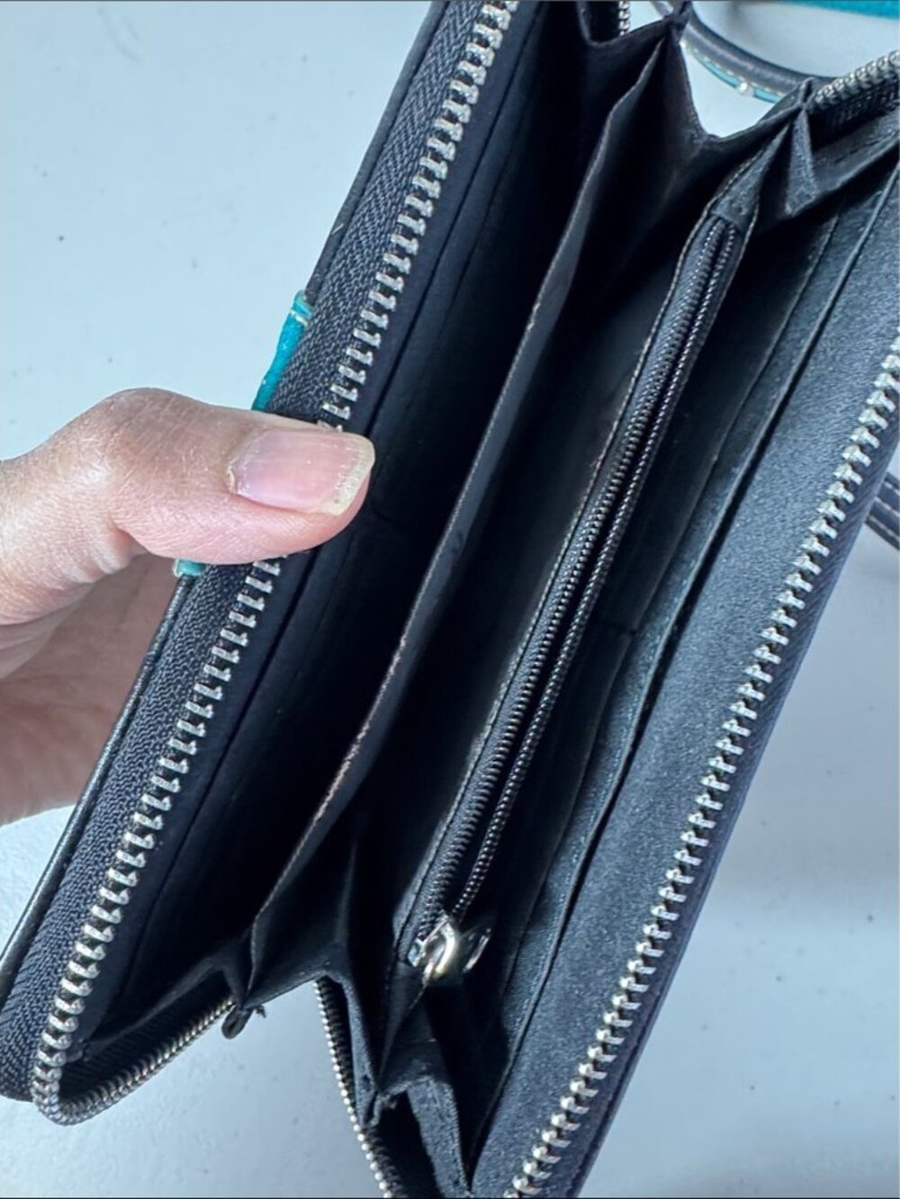 Montana West Western Handbag & Wallet Set Turquoise Black Studded Boho Rustic - Picture 5 of 16